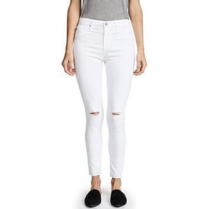 AG Adriano Goldschmied White The Farrah Skinny Ankle Jeans